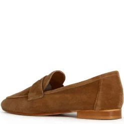 Mocassino Da Donna Classico In Pelle Scamosciata Colore Marrone Chiaro