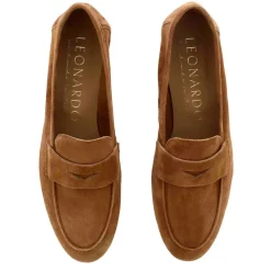 Mocassino Da Donna Classico In Pelle Scamosciata Colore Marrone Chiaro