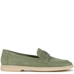 Mocassino Da Donna Classico In Pelle Scamosciata Colore Verde