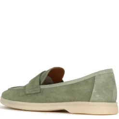 Mocassino Da Donna Classico In Pelle Scamosciata Colore Verde