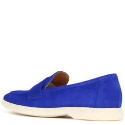 Mocassino Da Donna Classico In Pelle Scamosciata Colore Blu