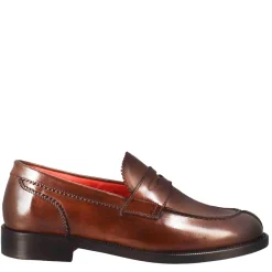 Mocassino Da Donna Con Bocca Di Leone In Pelle Marrone