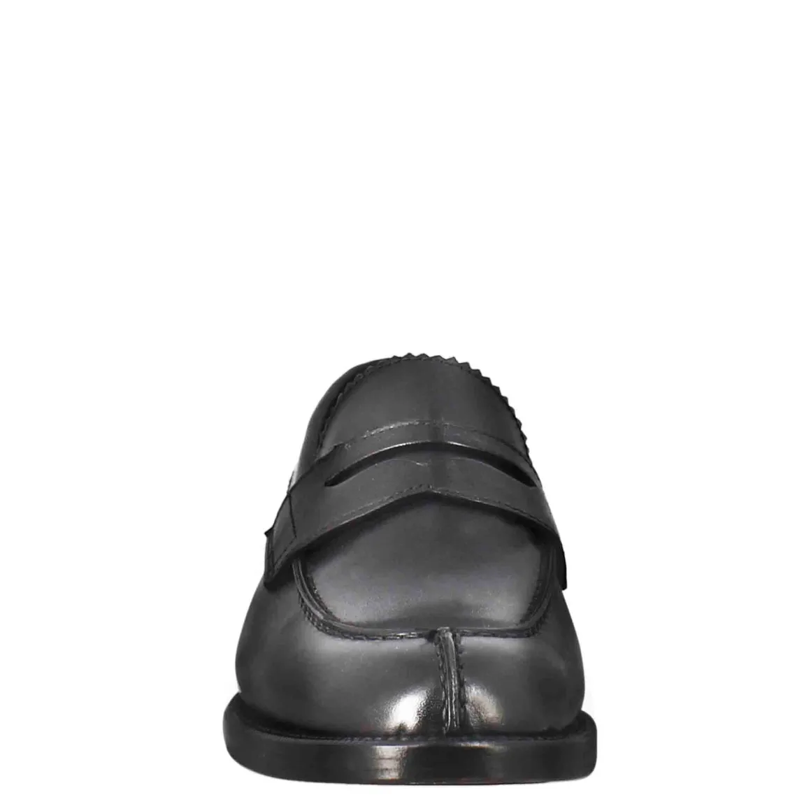 Mocassino Da Donna Con Bocca Di Leone In Pelle Nero