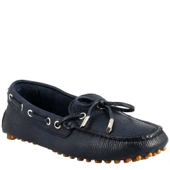 Mocassino Da Donna Con Lacci In Pelle Blu