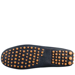 Mocassino Da Donna Con Lacci In Pelle Blu