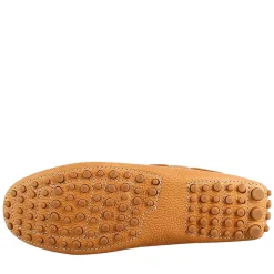 Mocassino Da Donna Con Lacci In Pelle Marrone