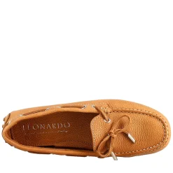 Mocassino Da Donna Con Lacci In Pelle Marrone