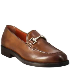 Mocassino Da Donna In Pelle Colore Marrone Con Fibbia