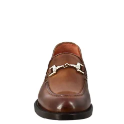Mocassino Da Donna In Pelle Colore Marrone Con Fibbia