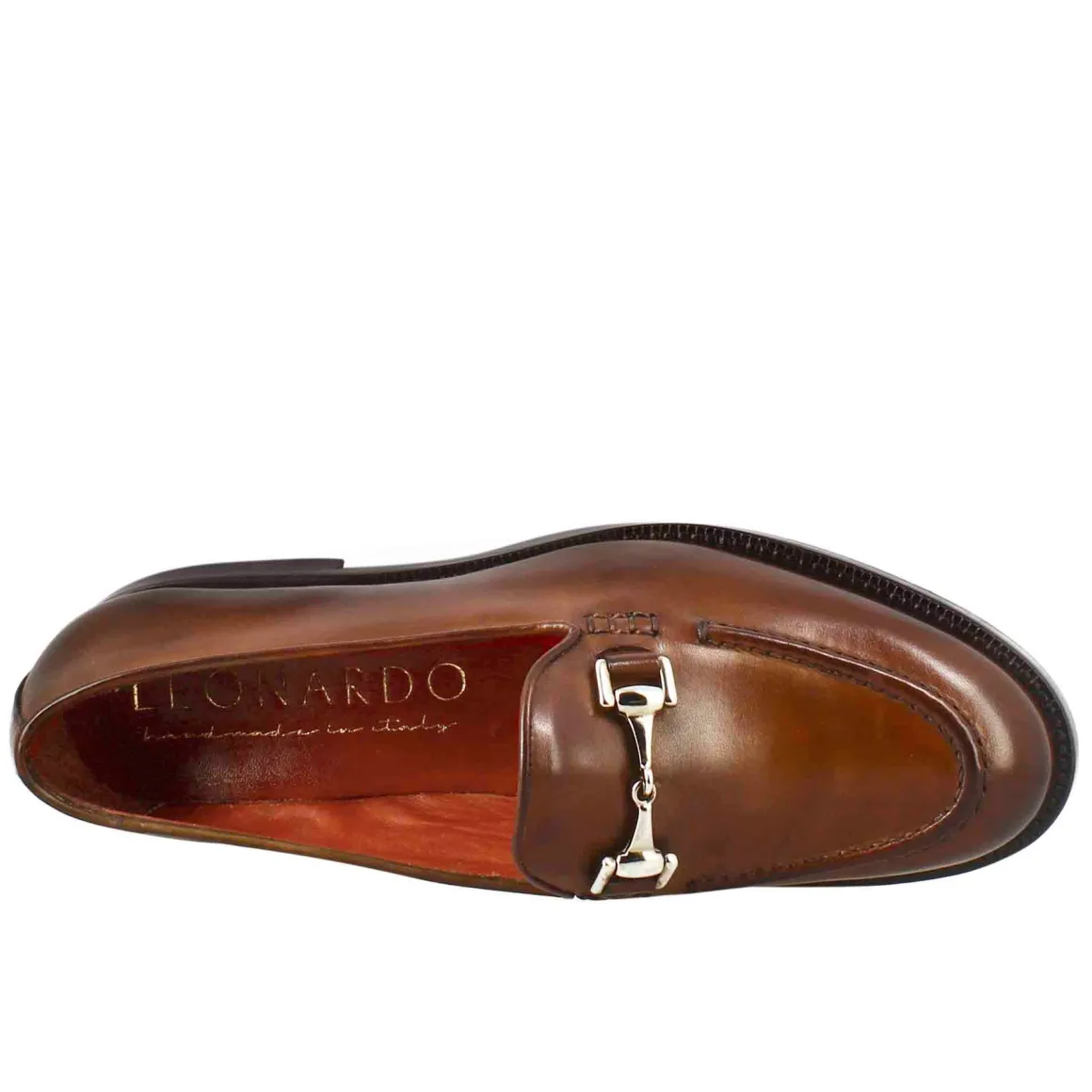 Mocassino Da Donna In Pelle Colore Marrone Con Fibbia