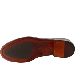 Mocassino Da Donna In Pelle Colore Marrone Con Fibbia