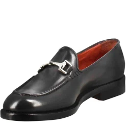 Mocassino Da Donna In Pelle Colore Nero Con Fibbia