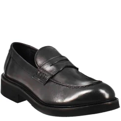 Mocassino Da Donna Paupa In Pelle Lavata Colore Nero