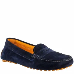 Mocassino Da Donna Tubolare In Pelle Blu