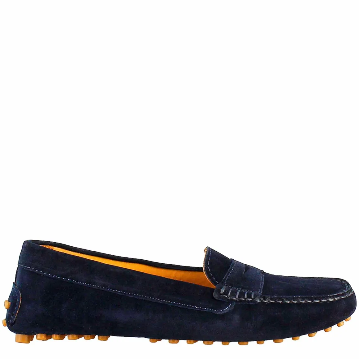 Mocassino Da Donna Tubolare In Pelle Blu