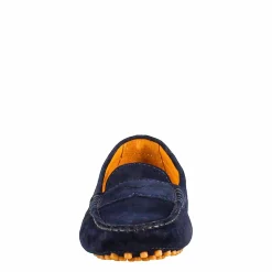 Mocassino Da Donna Tubolare In Pelle Blu
