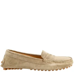 Mocassino Da Donna Tubolare In Pelle Grigio