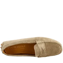 Mocassino Da Donna Tubolare In Pelle Grigio