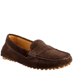 Mocassino Da Donna Tubolare In Camoscio Marrone Scuro