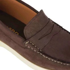 Mocassino Da Uomo Casual Da Barca In Pelle Colore Marrone Scuro