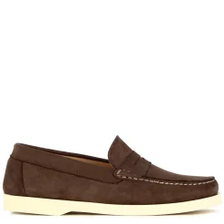 Mocassino Da Uomo Casual Da Barca In Pelle Colore Marrone Scuro