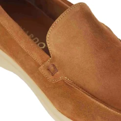 Mocassino Da Uomo Casual In Pelle Scamosciata Colore Marrone Chiaro