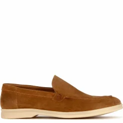 Mocassino Da Uomo Casual In Pelle Scamosciata Colore Marrone Chiaro