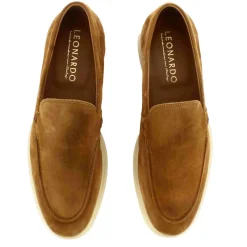 Mocassino Da Uomo Casual In Pelle Scamosciata Colore Marrone Chiaro
