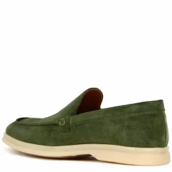 Mocassino Da Uomo Casual In Pelle Scamosciata Colore Verde