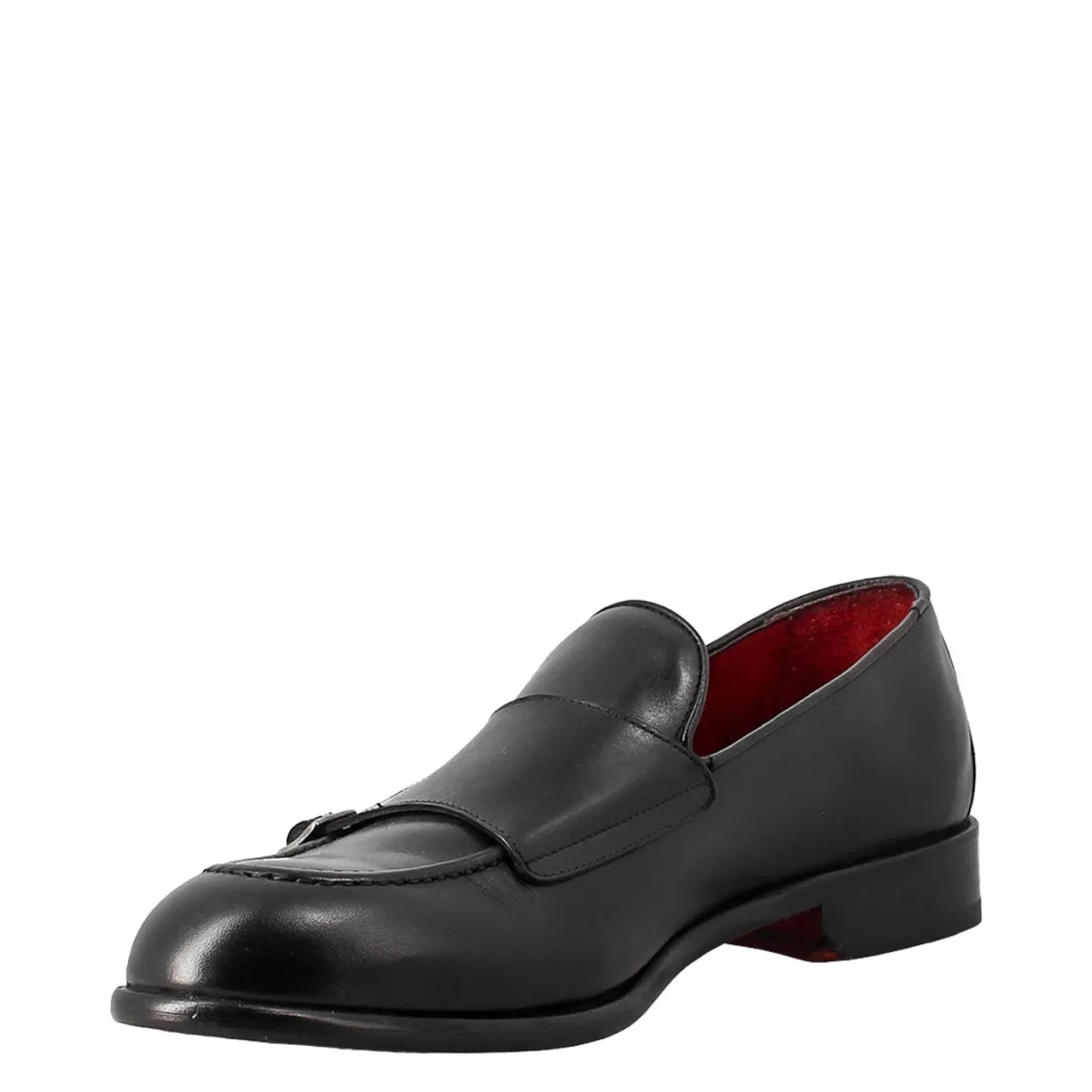 Mocassino Da Uomo Doppia Fibbia Colore Nero