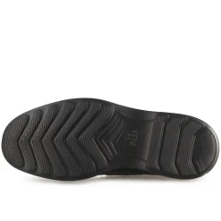 Mocassino Da Uomo In Pelle Martellata Colore Nero E Suola In Gomma Vibram