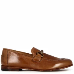 Mocassino Da Uomo In Pelle Liscia Colore Marrone Con Morsetto