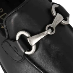 Mocassino Da Uomo In Pelle Colore Nero Con Morsetto