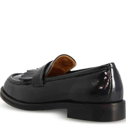 Mocassino Elegante Da Donna In Pelle Lucida Colore Blu Fatti A Mano In Italia
