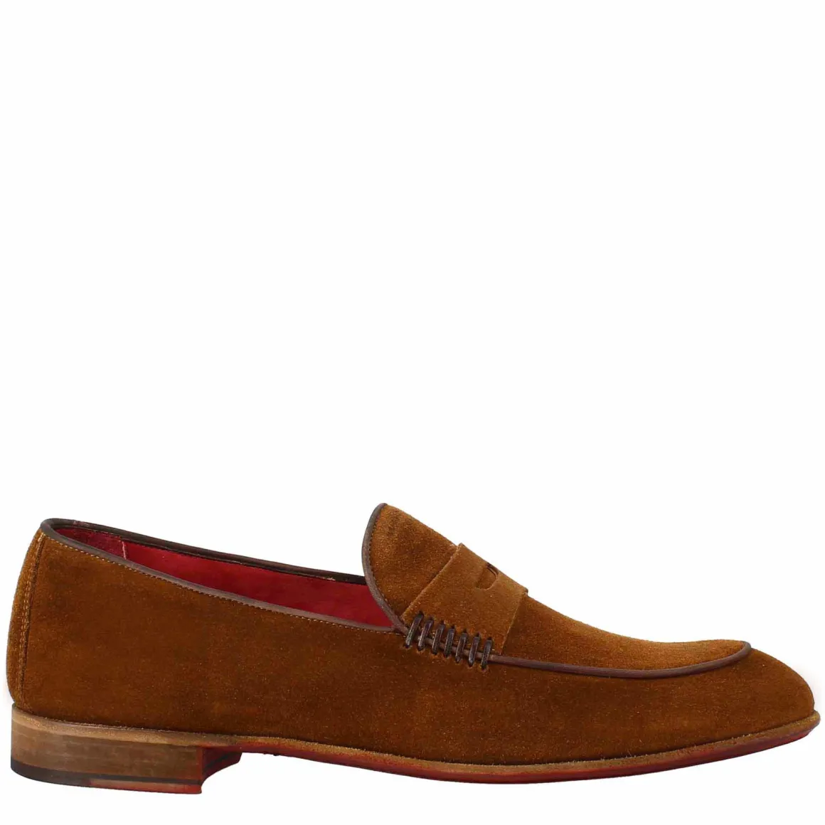 Mocassino Elegante Marrone Land Da Uomo In Pelle Scamosciata