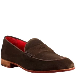 Mocassino Elegante Marrone Da Uomo In Pelle Scamosciata