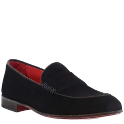 Mocassino Elegante Nero Da Uomo In Pelle Scamosciata