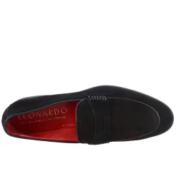 Mocassino Elegante Nero Da Uomo In Pelle Scamosciata