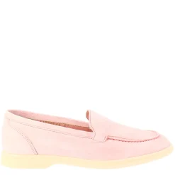 Mocassino Flessibile Da Donna In Pelle Scamosciata Rosa