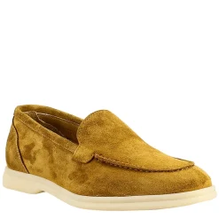 Mocassino Flessibile Da Donna In Pelle Scamosciata Marrone