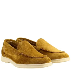 Mocassino Flessibile Da Donna In Pelle Scamosciata Marrone