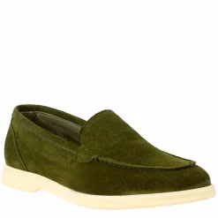 Mocassino Flessibile Da Donna In Pelle Scamosciata Verde