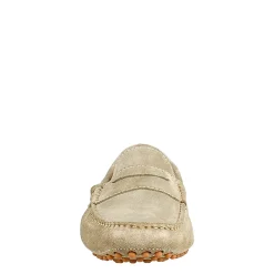 Mocassino Grigio Foderato Da Uomo In Pelle Scamosciata
