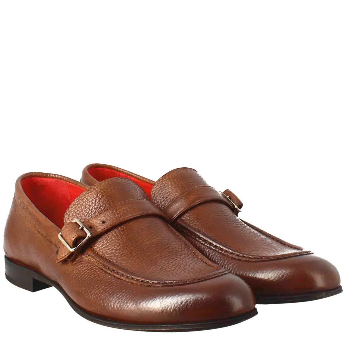 Mocassino Marrone Elegante Da Uomo In Pelle