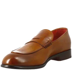 Mocassino Marrone Elegante Da Uomo In Pelle Fiore