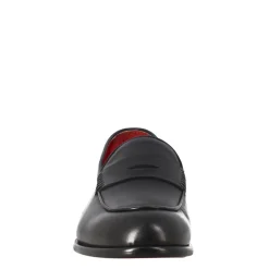 Mocassino Nero Elegante Da Uomo In Pelle Fiore