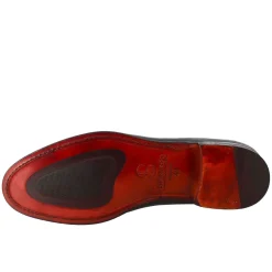 Mocassino Nero Elegante Da Uomo In Pelle Fiore