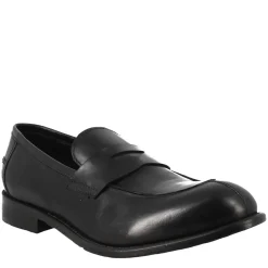 Mocassino Nero Vintage Elegante Da Uomo In Pelle Liscia