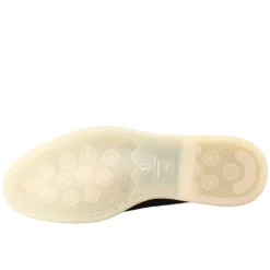 Mocassino Sfoderato Blu Elegante Da Uomo In Pelle Fiore