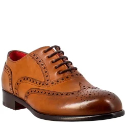 Oxford Brogue Marrone Elegante Da Uomo In Pelle